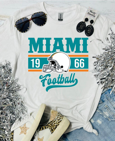 Miami Helmet Est 1966 White Tee