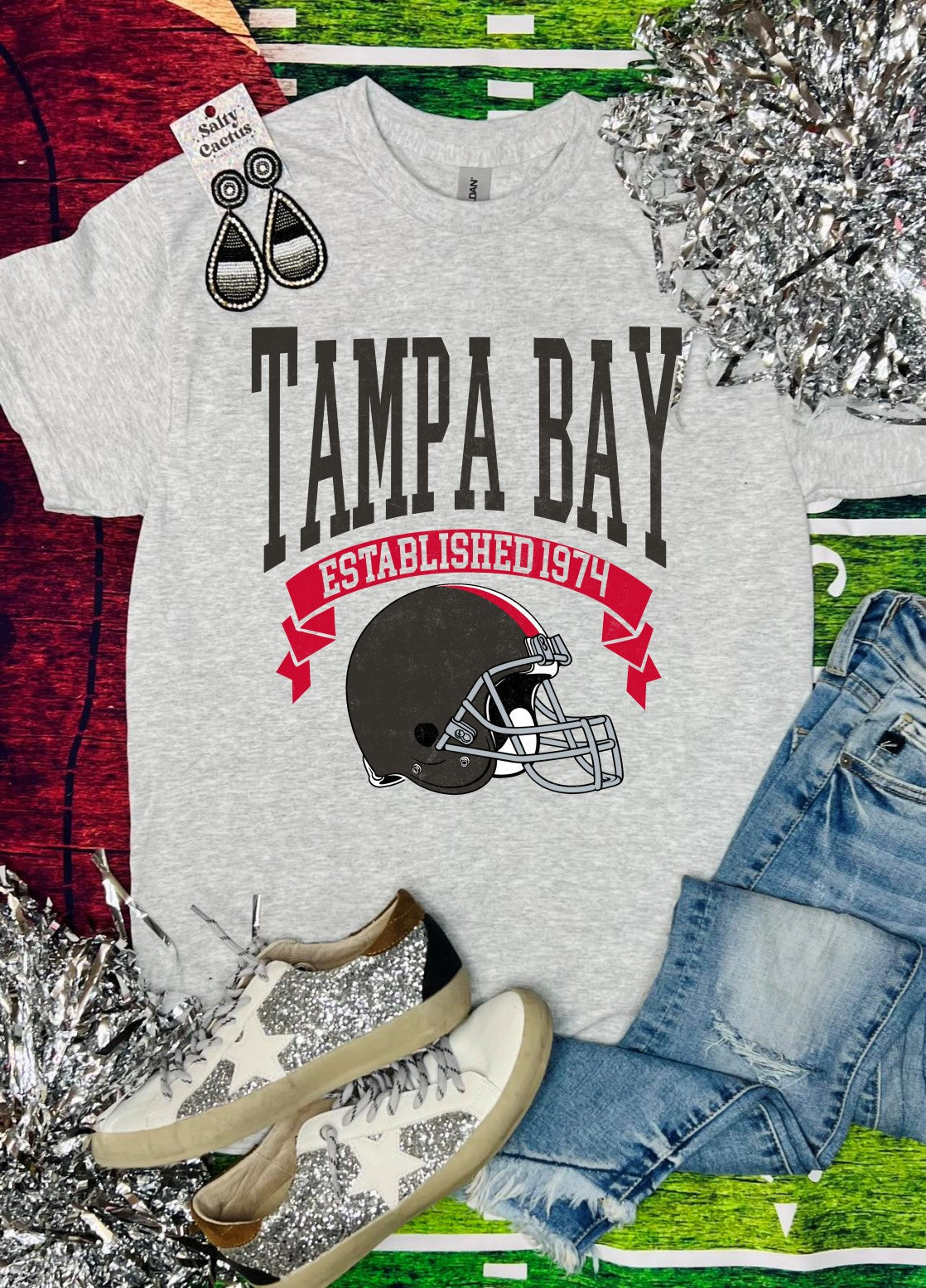 Tampa Bay Est 1974 Ash Grey