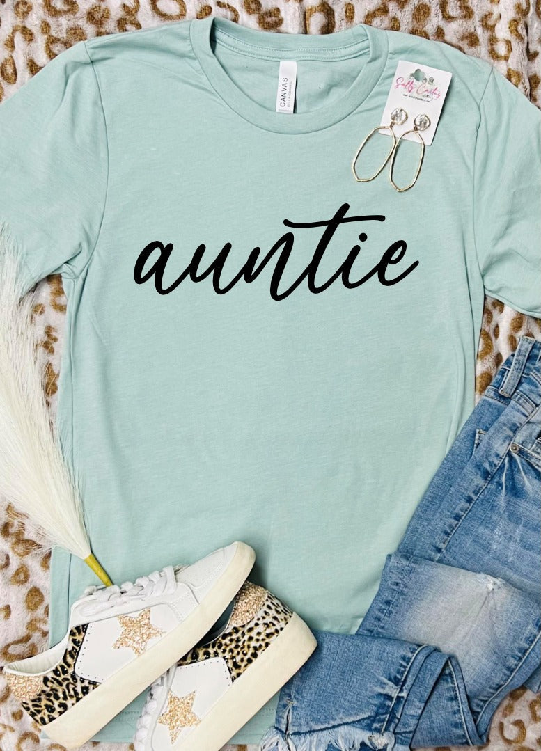 Custom Name Tee Dusty Blue