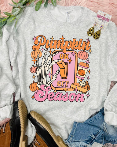 Pumpkin Season Switch Ash Grey Sweatshirt