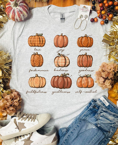 Pumpkins Love Joy Ash Grey Tee