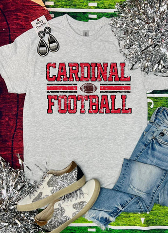 Cardinal Football Ash Grey TEE