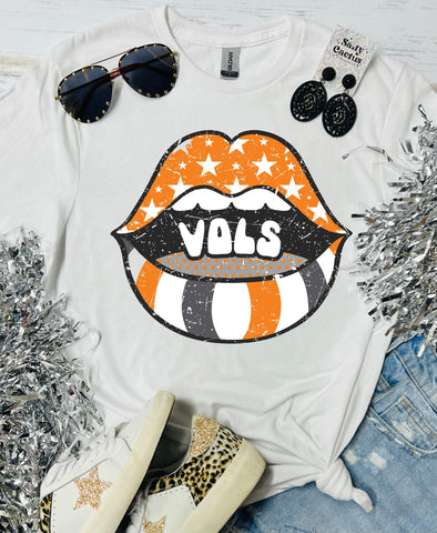 Vols Lips White Tee