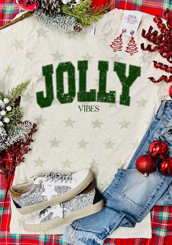 *DTG* Glitter Jolly Vibes Star Tee