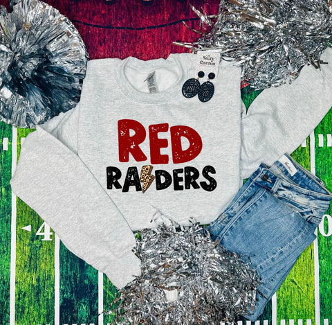 Red Raiders Bolt Ash Grey Sweatshirt