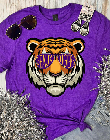 *DTG* Geaux Tigers Retro Purple Tee