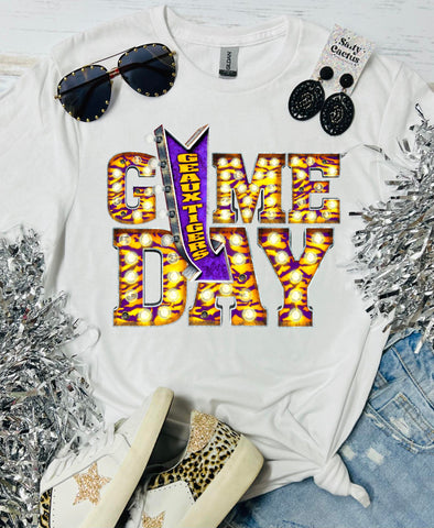 GAME DAY LSU Tigers Marquee White Tee