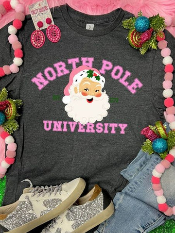 *DTG* North Pole University Santa Claus Pink