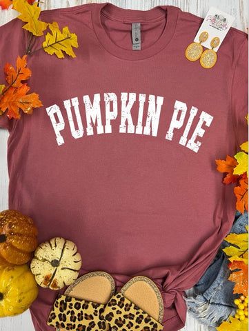 *DTG* Pumpkin Pie White Mauve Tee