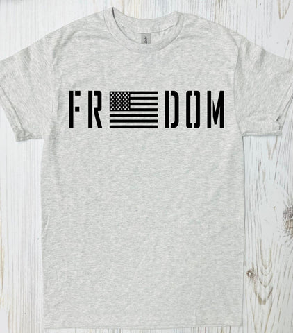 Freedom Flag Ash Grey Tee