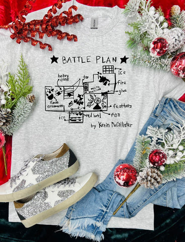 Battle Plan Christmas Ash Grey Tee