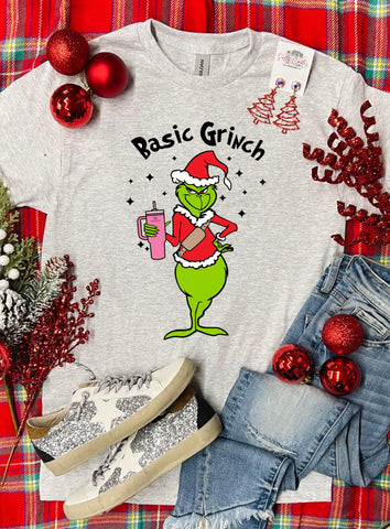 Basic Grinch Ash Grey Tee