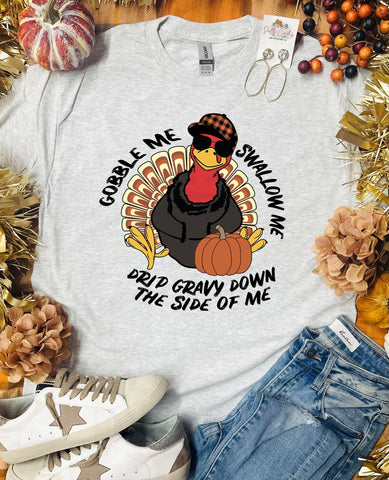 Copy of Gobble Me Swallow Me Hip Ash Grey Tee