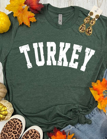 *DTG* Turkey White Forest Green Tee