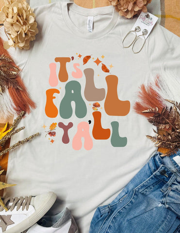 It's Fall Y'all Retro Tan Tee