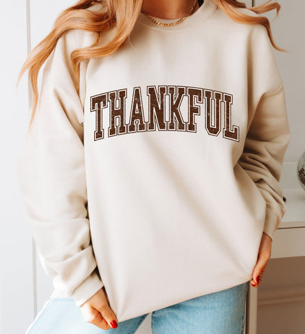 *DTG* Thankful Grunge Sand Sweatshirt