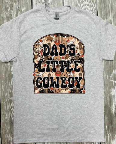 Dads Little Cowboy Ash Grey Tee