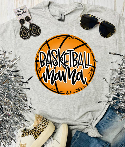 *RTS 5-7 Bus Days* Basketball Mama Ash Grey Tee