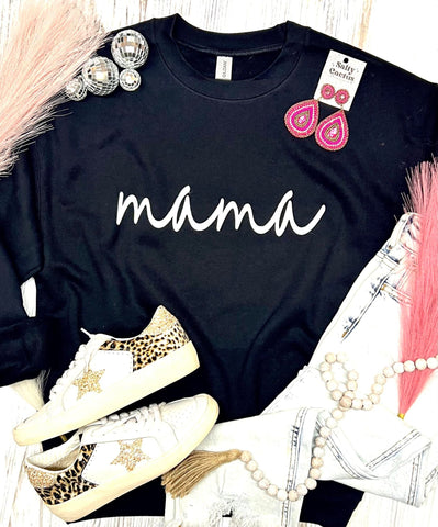 *PUFF* MAMA CUSTOM NAME BLACK SWEATSHIRT