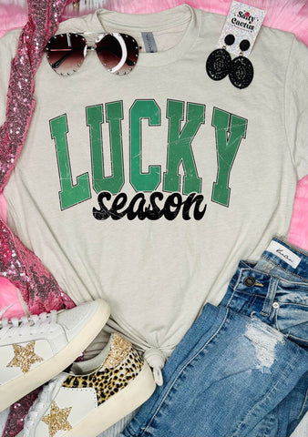 *RTS* Lucky Season Grunge Tan Tee