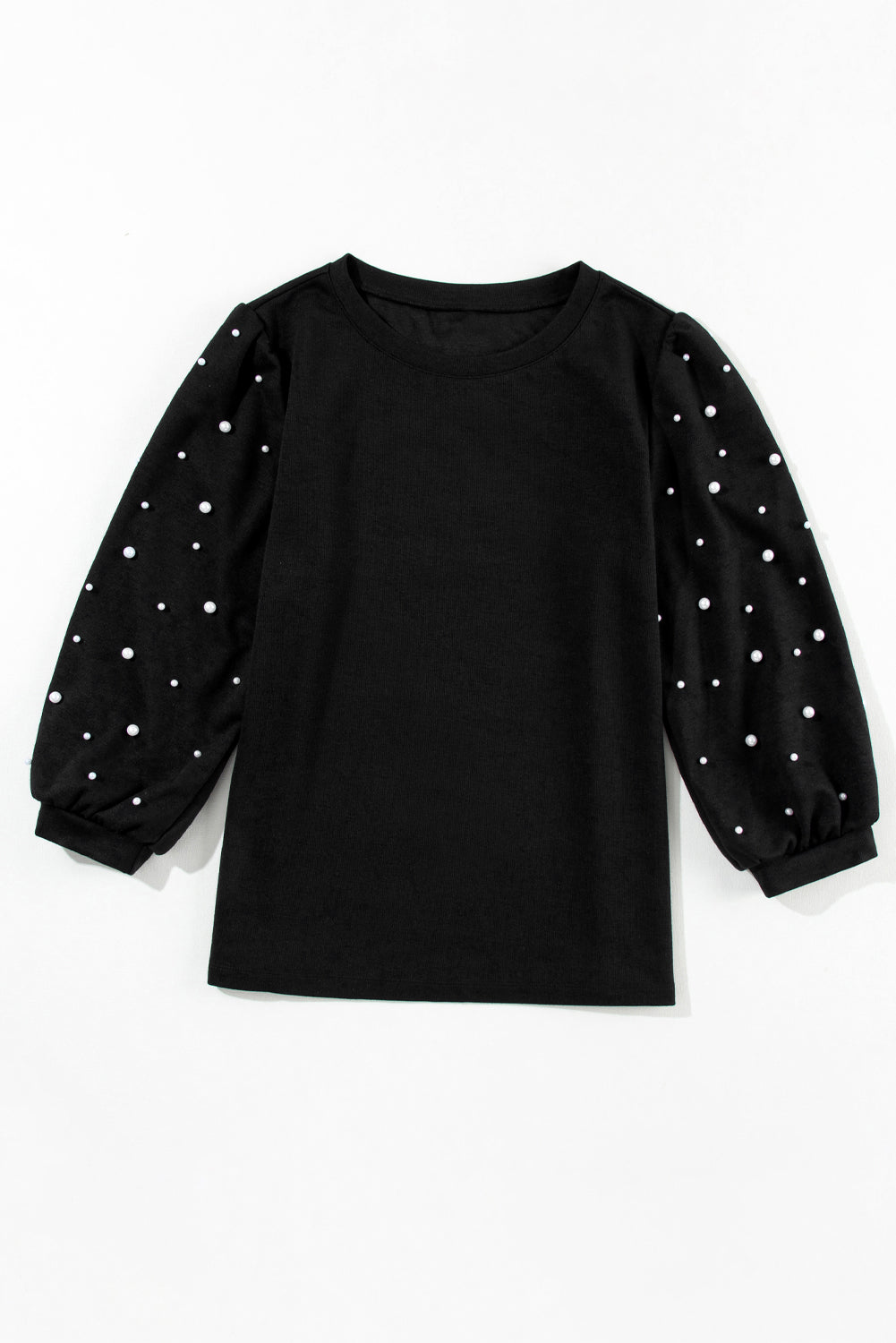 Black Pearl Decor 3/4 Sleeve Crew Neck T Shirt