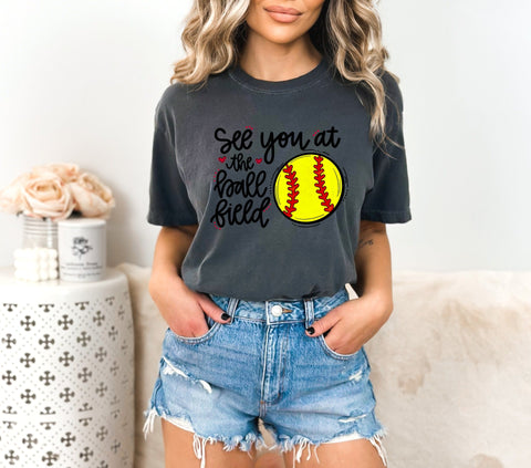 *DTF* See You At The Ball Field Grey Comfort Color