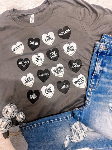 Rock and Roll Hearts Graphic Tee