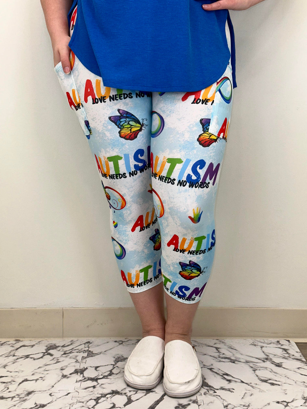 Autism Awareness Capri w/ Pockets (Kid's Leggings)