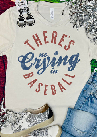 There's No Crying In Baseball Tan Tee