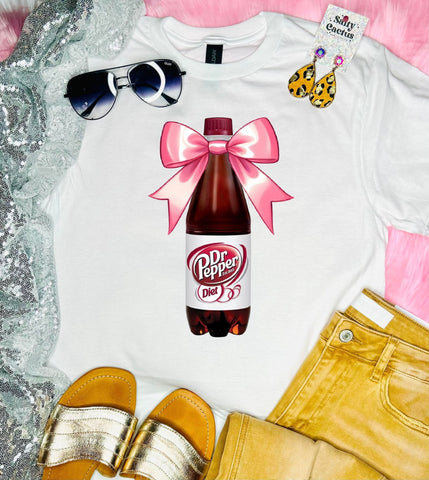 Diet Dr Pepper Preppy White Tee