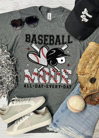 *DTF* Baseball Mode All Day Everyday Grey Tultex