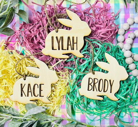 Easter Basket Wooden Name Tags