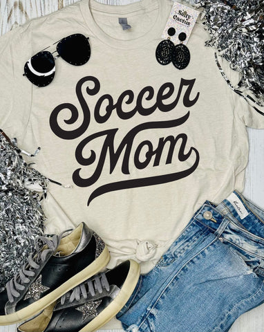 Soccer Mom Retro Line Tan Tee