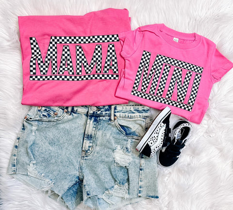 Checkered Mama Graphic Tee