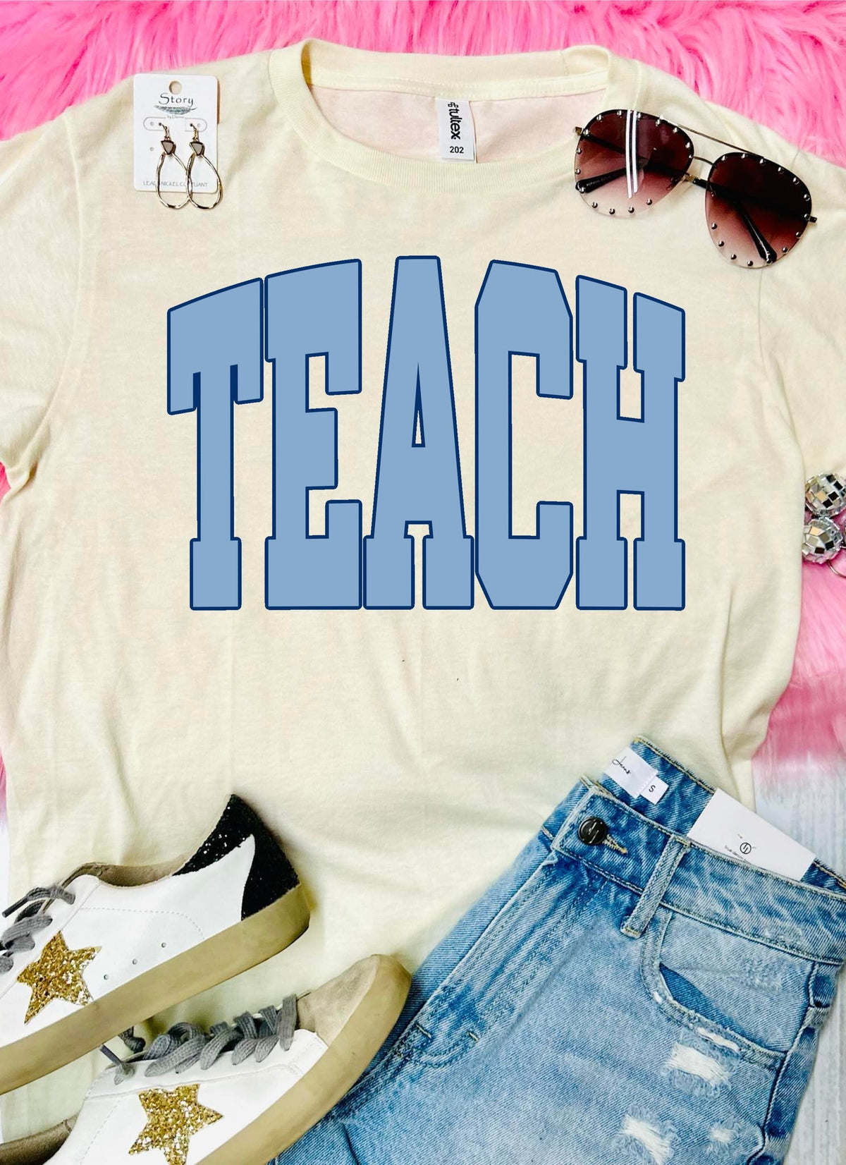 *DTG* Teach Natural Tultex Tee