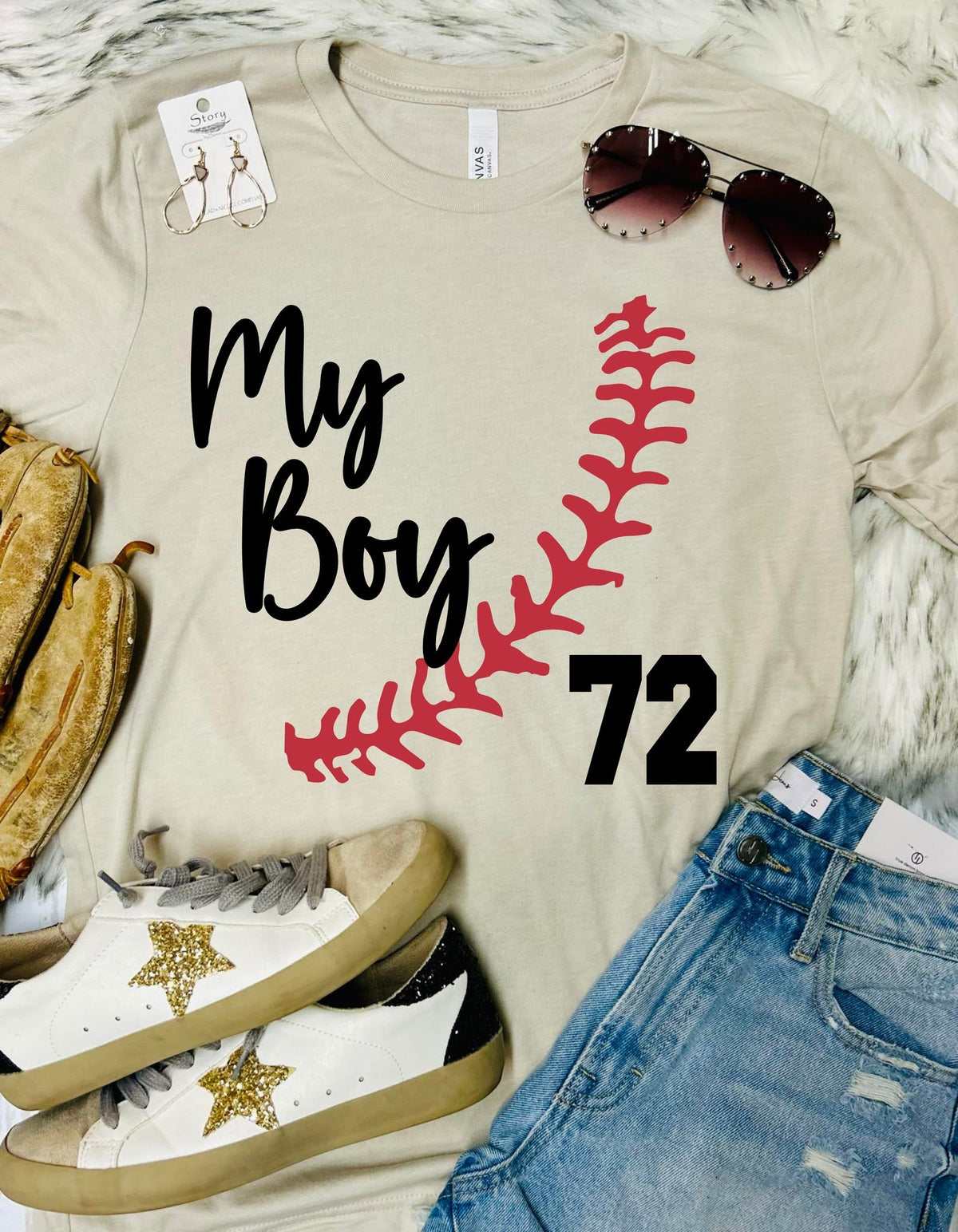 That's My BOY/GIRL Custom # Tan Tee