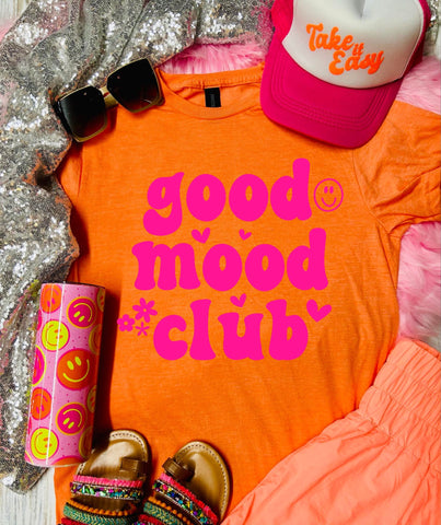 Good Mood Club Heather Orange Tee