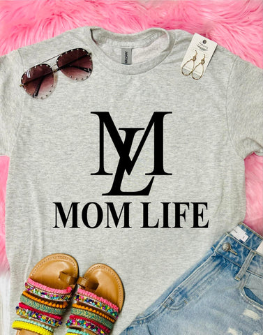 *DTG* ML Mom Life Ash Grey Tee