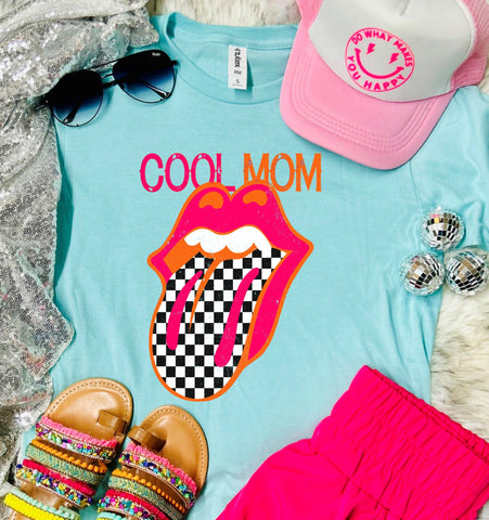 *DTF* Cool Mom Retro Tongue Heather Purist