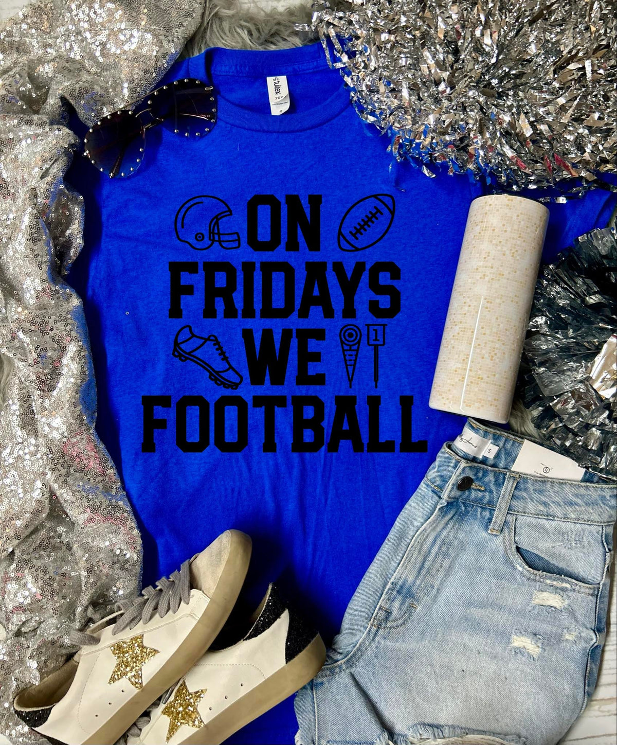 On Fridays we Football Pick Your Color Tee