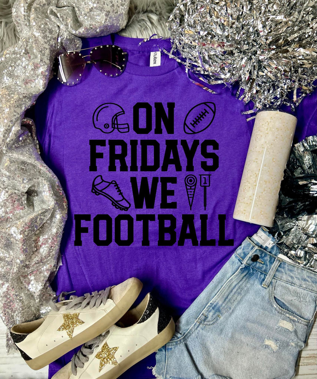 On Fridays we Football Pick Your Color Tee