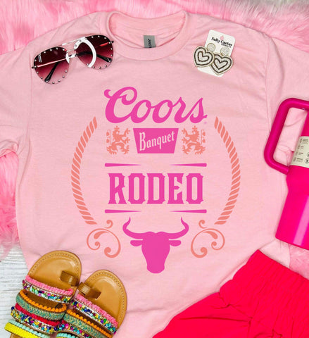 Rodeo Coors Baby Pink Tee