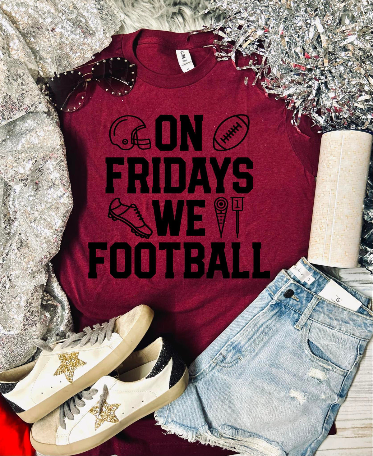 On Fridays we Football Pick Your Color Tee