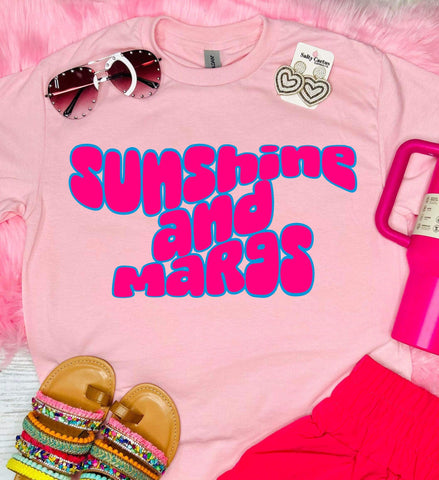 Margs and Sunshine On Baby Pink Tee