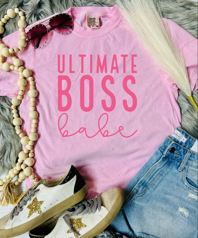 *DTF* Ultimate Boss Babe Blossom Comfort Color Tee