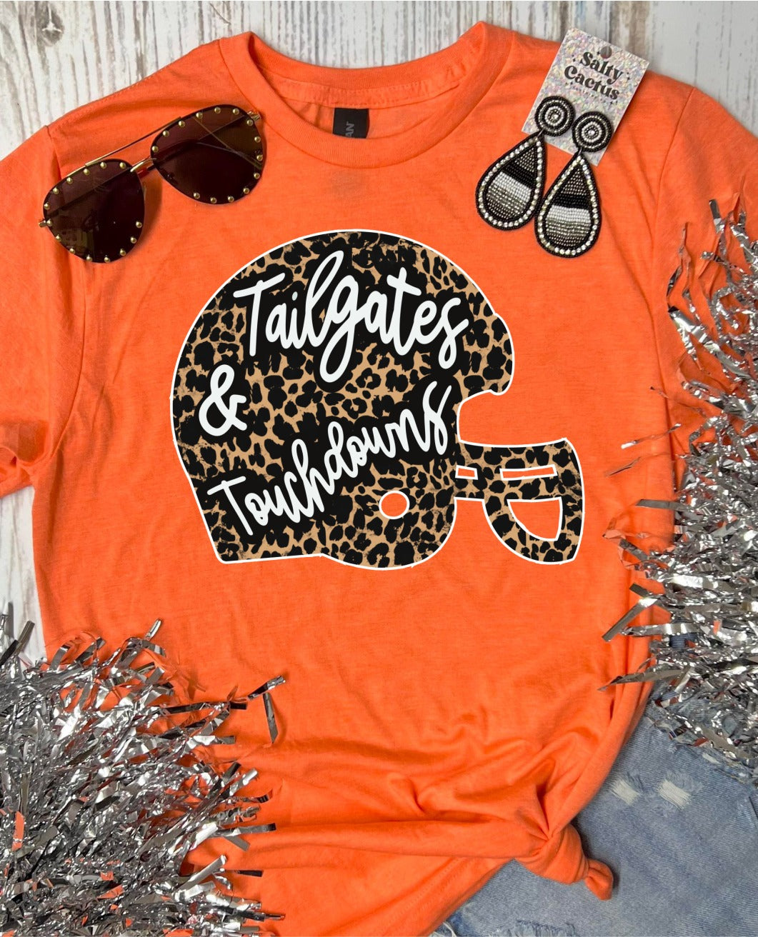 *DTF* Leopard Helmet Tailgate Colorful Tees