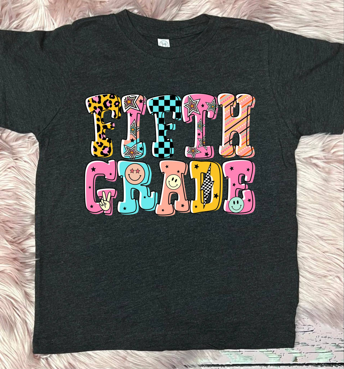 *DTF* Funky School Grade Dark Grey Tee