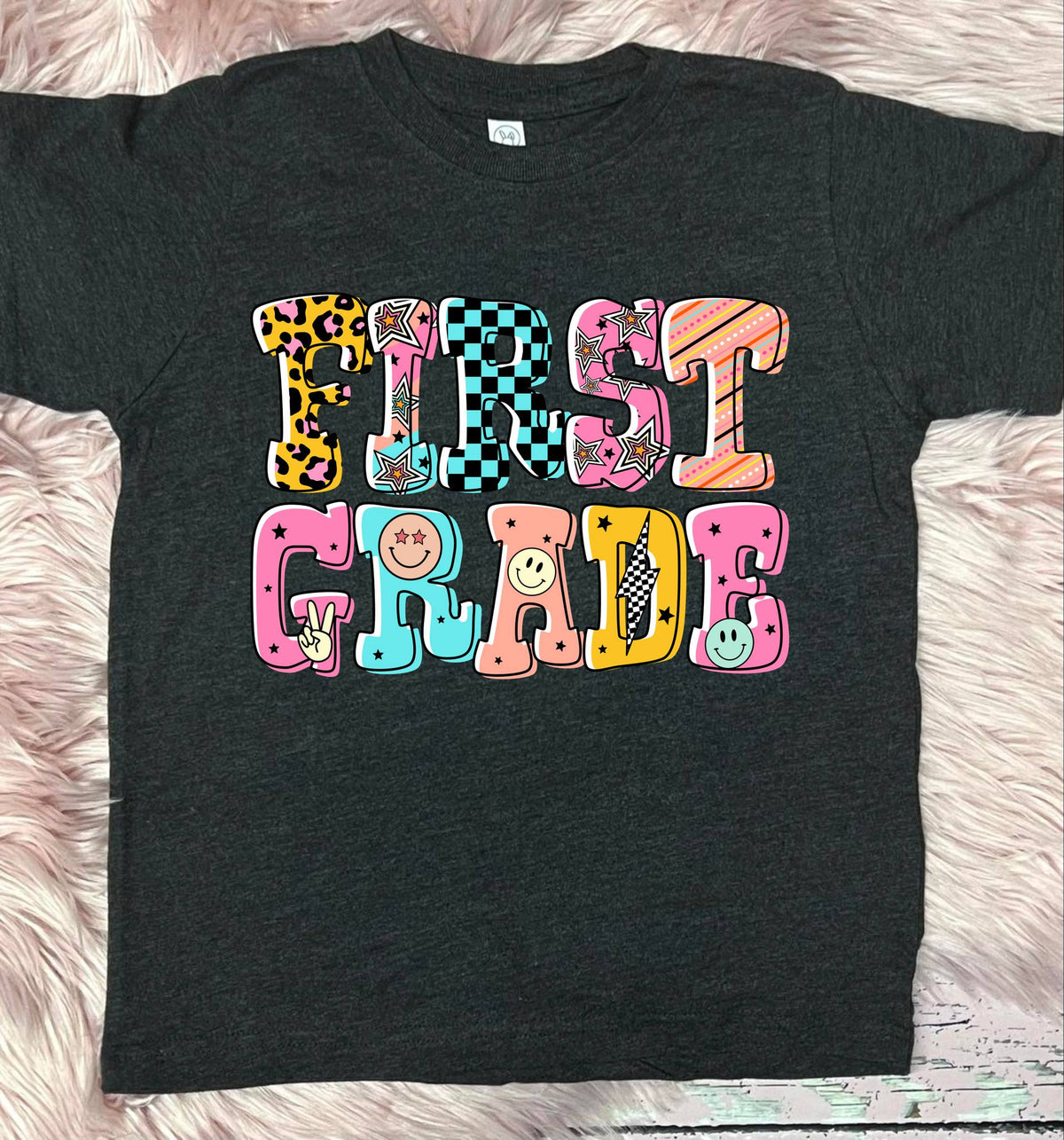 *DTF* Funky School Grade Dark Grey Tee