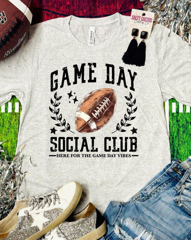 Gameday Social Club Football Ash Grey Tee