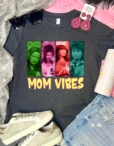 *DTF* Mom Vibes Sitcom Dark Grey Tee